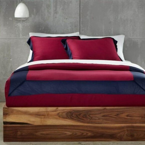 Calvin Klein Modern Body Jersey Niccolo KING Duvet Cover BURGUNDY / NAVY